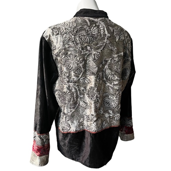Flashback Deadstock Velvet and Tapestry Mixed Media Patchwork Jacket, Sz L - Picture 6 of 15